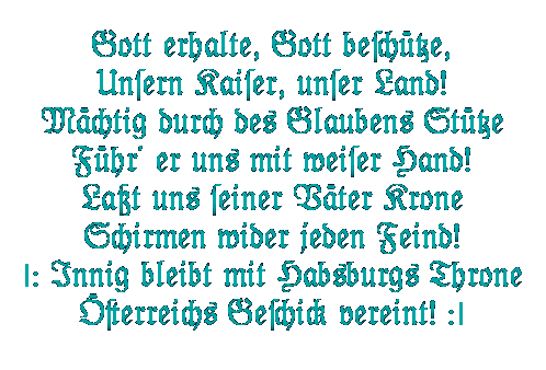 Die deutsche Version der Volkshymne