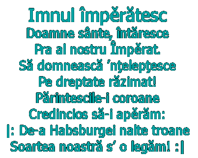 Die rum&auml;nische Version der Volkshymne